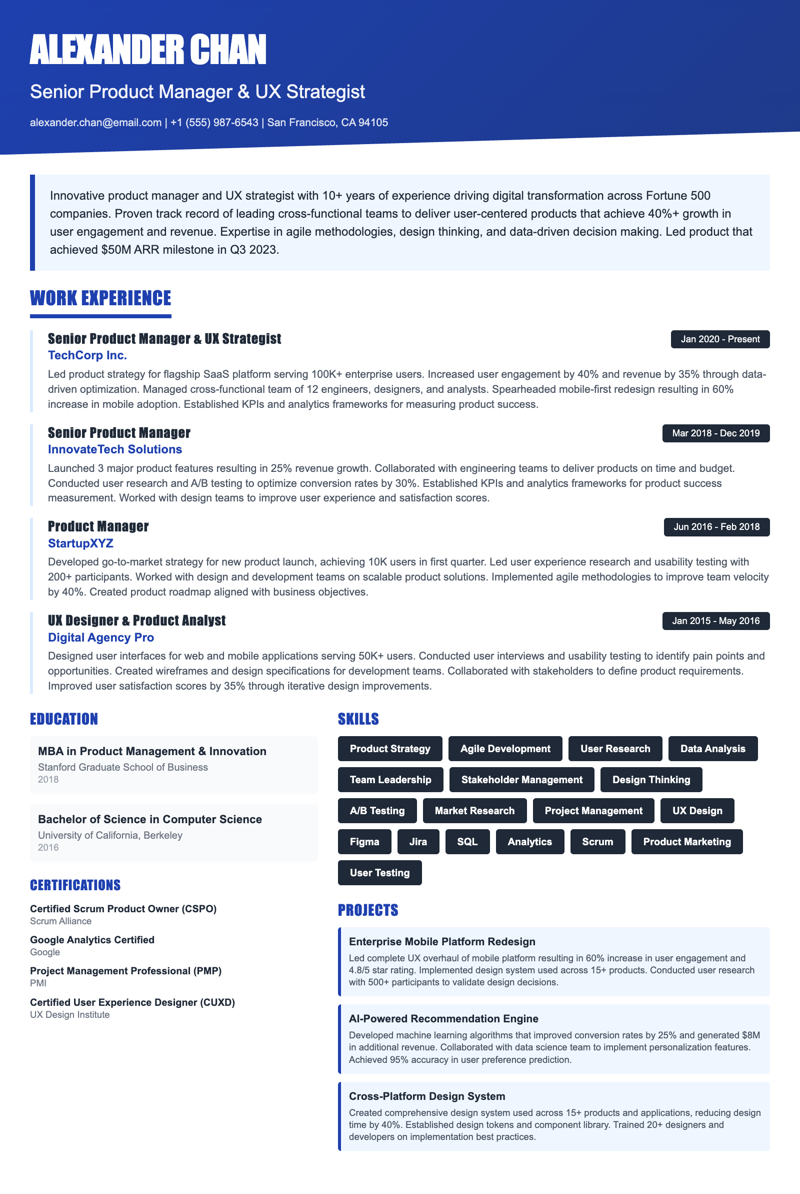 Bold Impact Resume Template